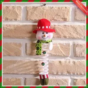 스프링 빨강 모자 눈사람 28cm 인테리어 산타 인형 재 트리장식 눈사람장식