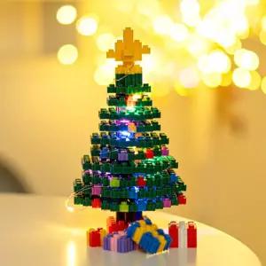 방과후활동 디폼블럭 크리스마스 전구트리 인지능력발달 끼우기 조립완구 고학년