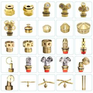 RBCFHL 황동 노즐 정원 미스트 스프링클러 시스템 스레드 급수 냉각 도구 스프레이 안개 구리 관개