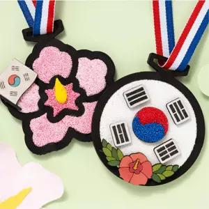 폼클레이 태극기 무궁화 입체메달 만들기재료 협동심 미술놀이키트 돌봄교실