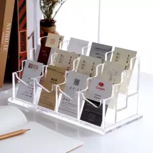 명함 홀더 스탠드 아크릴 보관함 신분증 꽂이 거치대 12칸 20칸