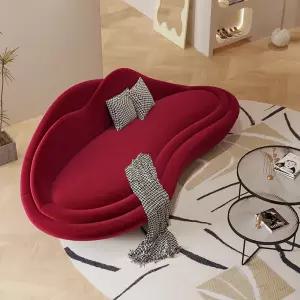 입술소파 입술모양 쇼파 리조트 스웨이드 호텔 더블소파