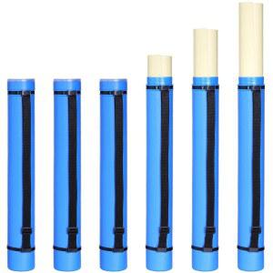 Ireer 6개 확장형 포스터 튜브와 문서용 스트랩 아트워크 컨테이너 운반용 지도 홀더 건축 교사 학생용 튜브 청사진 보관 케이스 24.5인치 ~ 40인치 (파란색)