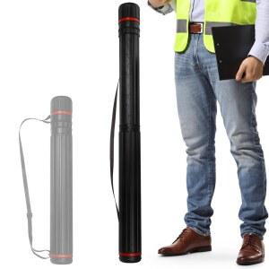 25인치에서 38.5인치로 확장 가능한 망원경 포스터 튜브 - 아트워크 문서용 방수 및 방광 보관 청사진 지도 아티스트 건축가를 위한 보호 케이스 여행 38.5인치(L)