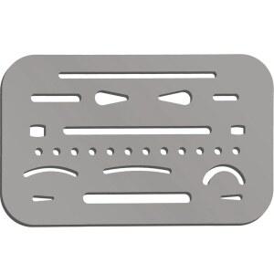 3 지우개 방패 템플릿 잉 금속 지우기 스테인리스 스틸 도구 아티스트용