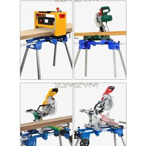 접이식 마이터쏘 프레임 다기능 작업대 기계 탈착식 두께 목공 테이블 브래킷 조절식 대패