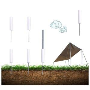 텐트 폴 홀더, 선쉐이드용 스파이크가 있는 튼튼한 앵커, 깃발, 캠핑 플라이 타프 로드, 트레킹 폴(세트 A)에 적합합니다