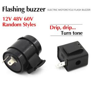 전기 스쿠터용 방향 지시등  DC 12V 48V 60V 2 핀 부저 점멸기 릴레이 바이크 오토바이