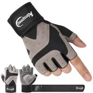 켄스피드 운동 장갑 남녀용 헬스장 손목 지지대가 있는 풀 손바닥 보호 기능이 운동용 훈련 사이클링 풀업 조정 클라이밍을 위한