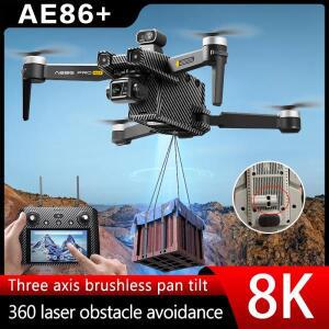 전문가용 AE86+ 5G 디지털 이미지 360도 전송 °   장애물 회피 8K HD 항공 사진 드론 GPS RC 항공기 장난