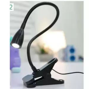램프 책상등 USB 검정 (집게형) 독서등 Coms