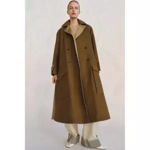 [ZARA] 자라 ZW 컬렉션 콤비 롱 트렌치 코트 - 미디움 카멜 3443237