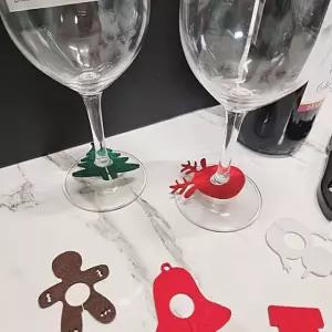 크리스마스 와인잔 컵마커 표시 파티용품 행사
