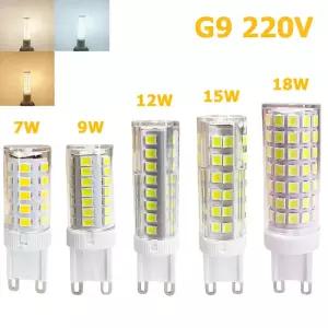 미니 G9 LED 전구 가정용 샹들리에 차가운 따뜻한 중성 화이트 세라믹 램프 7W 9W 12W 15W 18W 220V 옥수수