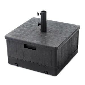 홈 존 리빙 119파운드 21인치 사각형 헤비 듀티 플랜터 우산 베이스 / 롤링 휠 및 파티오 풀 뒷마당용 물 무게 가방, 테이블 또는 식목 상자로 전환 가능, 최대 11피트 지원