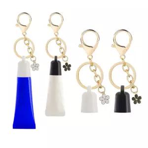 Aquaphor 9.9g(0.35온스) 립밤용 키체인 캡 2개, 아쿠아포 립 수리용 홀더-폴리프로필렌 액세서리, 누출 방