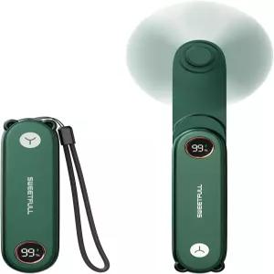 LED 디스플레이가 있는 스위트풀 휴대용 미니 선풍기 3-in-1 개인용 접이식 USB 충전식 및 여행용 손전등