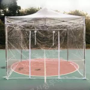 pvc 투명텐트 바람막이 4각 방풍 비닐 쉘터 야외 텐트 투명 캐노피