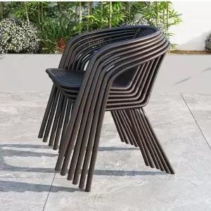 실외 그물 의자 발코니 카페 테라스 곡선 체어