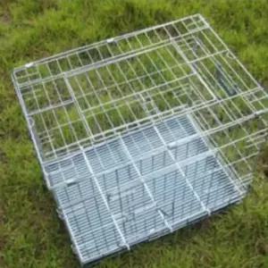 강아지 이중 잠금 배변망 철제 사각 철장 대형 1P