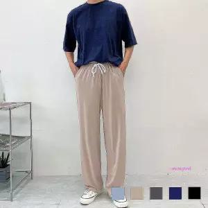남자 쿨바지 세미 젝티 남성 팬츠 아이스 와이드 차르르핏 통바지 쿨원단klm131