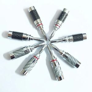 바나나 커넥터 탄소 섬유 구리 로듐 도금 Hifi 스피커 터미널 플러그 오디오 증폭기 DIY 어쿠스틱