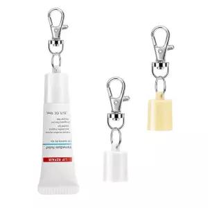 Aquaphor 9.9g(0.35온스) 립 리페어와 호환되는 키체인 캡, 립밤과 휴대용 홀더 캡 (옐로우) 255145