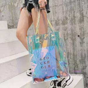 홀로그램가방바캉스 숄더백 여행 비치백 여름 투명 물놀이 해변wxy404