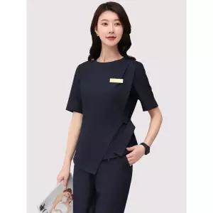 에스테틱 유니폼 피부관리사옷 상담실장 스파 마사지 반팔