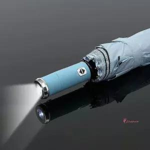 여자손전등우산양산 3단양 여성 미니 접이식 LED 블루 우양산 여름 완전 암막 자동 양산겸 자외선차단 장마