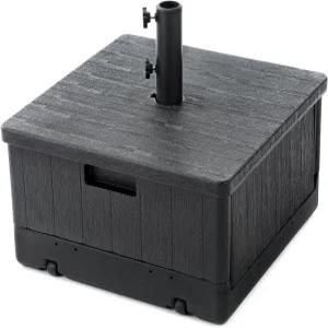 홈 존 리빙 119파운드 21인치 사각형 헤비 듀티 플랜터 우산 베이스 롤링 휠 및 파티오 풀 뒷마당용 물