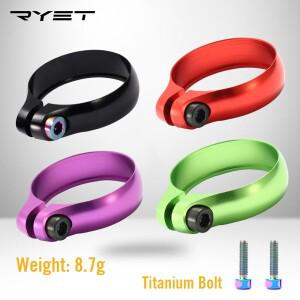 최신 슈퍼 라이트 티타늄 자전거 시트 포스트 클램프 27.2/30.8/31.6mm 산악 용 CNC 합금 안장