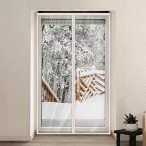 자석 방풍커튼 대 120x210/현관문 방풍비닐 막 바람막이 투명 방한 PVC 우레탄 커텐 단열 보온 외풍 필름