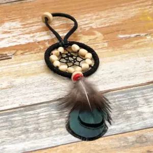 초록깃털 드림캐쳐 키링 소품 모빌 자동차 악세사리