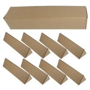 문서 보관용 삼각 판지 우편 튜브 10Pcs 아트워크 포스터 및 청사진용 크래프트 종이 배송 상자 가볍고 간편한 조립