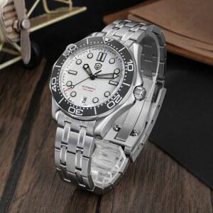 Watchdives 39mm NTTD 시계 WD007ST NH35 자동식 무브먼트 스틸 사파이어 200M 방수