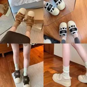 여자 캐주얼 가죽 털보드화 양털판 하이탑 기모 통굽 키높이 CH5