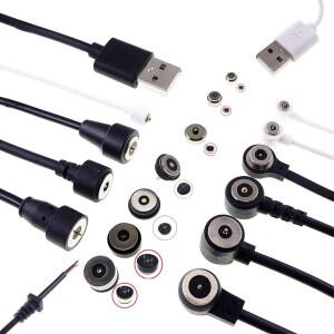 1세트 4 5 6 7.5 8.5 10.0 MM 마그네틱 DC 스마트 워터 컵 충전 커넥터 2A 고전류 강력한 LED 조명 전원 소