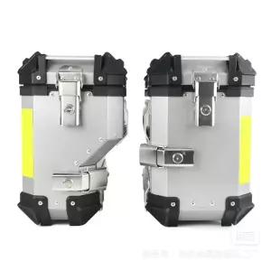 BMW 800GS 용 오토바이 사이드 박스 알루미늄 합금 러기지 케이스 좌측 배기 타입 적합 38L