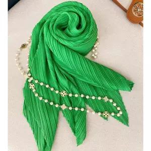 숄 머플러 스피드 스트라이프 스카프 스톨 플리츠(1)