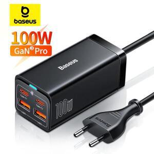 Baseus GaN3 100/65W 데스크탑 충전기 빠른 충전 QC 3.04.0 iPhone15 용 USB C 유형 C 전화 충전기 Huawei