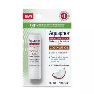 Aquaphor NATURAL 내추럴ly InspiRed 레드 립 리페어 스틱, 코코넛 오일과 천연 시어 버터 함유, 수분 립밤