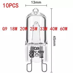 1/5/10PCS G9 18W 20W 25W 40W 60W 230V 에코 할로겐 전구 캡슐 LED 램프 삽입 비즈 크리스탈