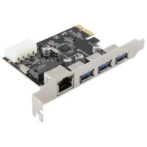 새로운 PCIe 슬롯-RJ45 USB 3.0 PCIe 확장 카드, 데스크탑 PC용 기가비트 이더넷 컨트롤러 PCI Express 어