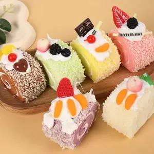 롤케이크모형 6구 세트 모형 소품 미니어처 전시용