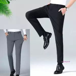 남자여름슬랙스 초박초경량스판 남성 정장바지 쿨 9부 쿨아이스 팬츠 출근klm416
