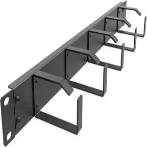 징청메이 19인치 1U 메탈 수평 랙마운트 케이블 매니저(5개의 D-링 포함)(1UCM5R440 블랙)