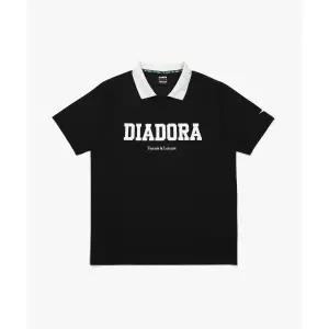 매장정품 diadora 디아도라 Diadora 테니스 퍼포먼스 그래픽 카라 반팔 티셔츠 BLACK D5221LTS60BLK 124285