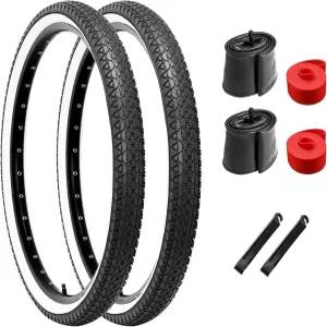 2팩 26x2.125 크루저 자전거 타이어 비치 및 도심 출퇴근용 접이식 교체용