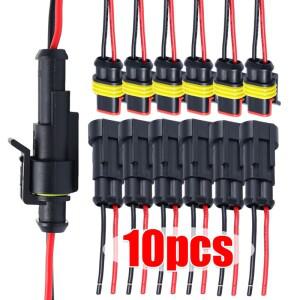 방수 키트 2핀 전기 커넥터 남성/여성 단자 플러그 및 소켓 자동차 해양 트럭 배선 설치 부품